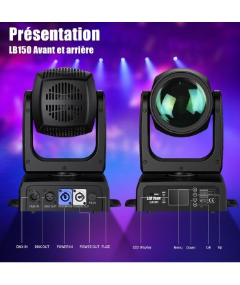 Projecteur Luminaires 150W Tête Mobile Dmx 512 RGBW 12 Gobos 12 Couleurs Activation Sonore la livraison gratuite