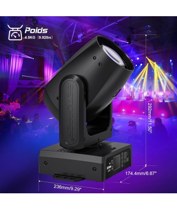 Projecteur Luminaires 150W Tête Mobile Dmx 512 RGBW 12 Gobos 12 Couleurs Activation Sonore la livraison gratuite