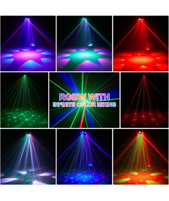 Jeux de Lumiere LED RGBW 180W 19CH Projecteur de Scène DJ Bar Club Disco Luminaires Tête Rotative Éclairage Soirée de pas cher