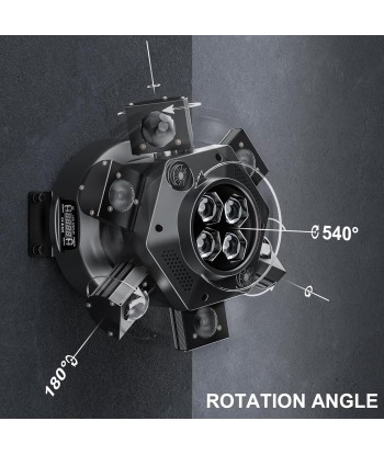 Jeux de Lumiere LED RGBW 180W 19CH Projecteur de Scène DJ Bar Club Disco Luminaires Tête Rotative Éclairage Soirée de pas cher