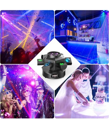 Jeux de Lumiere LED RGBW 180W 19CH Projecteur de Scène DJ Bar Club Disco Luminaires Tête Rotative Éclairage Soirée de pas cher