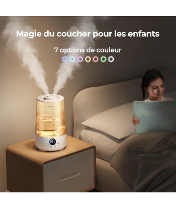 Humidificateur Air 3.6L 16dB Silencieux Plusieurs Modes 7 Couleurs Autonomie 34h Les magasins à Paris et en Île-de-France