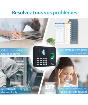 Pointeuse Horaire Biométrique Empreintes Digitales Calcul Automatique Français en ligne