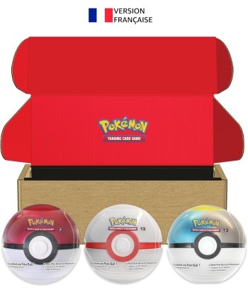 Lot de Boîtes Poké Ball, Poké Ball Honor Ball et Lune Ball 9 boosters du JCC Pokémon et 7 Pages d’Autocollants prix