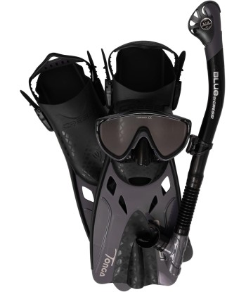 Set Cressi Tino Adventure Set Snorkeling Kit Mixte Palme Masque Tuba Taille L-XL NOIR en ligne