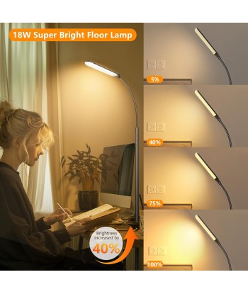 Lampadaire sur Pied Dimmable LED 18W 1200lm avec Télécommande et Contrôle Tactile 4 Températures de Couleur et 4 Luminosités votre restaurant rapide dans 