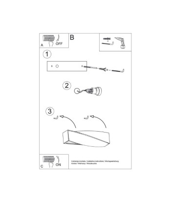 Applique Murale Céramique Rectangle pour Ampoule E27 en stock