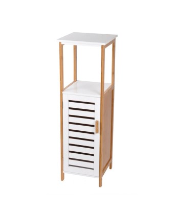 Meuble Étagère H95cm avec porte en Bambou Profitez des Offres !