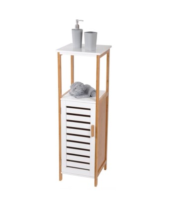 Meuble Étagère H95cm avec porte en Bambou Profitez des Offres !