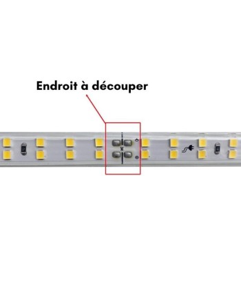 Ruban LED 220V Fin Recoupable 50M Double Rangée 9W/m IP65 2835 180LED/m sélection de produits