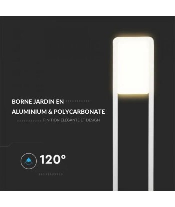 Borne de Jardin Design Blanche 10W LED Samsung IP65 le des métaux précieux