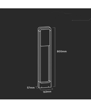 Borne de Jardin Design Blanche 10W LED Samsung IP65 le des métaux précieux