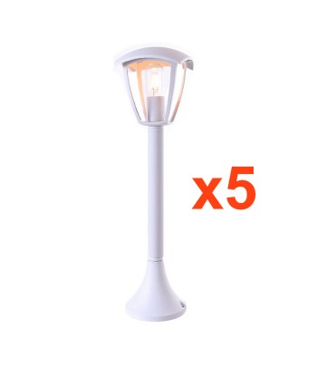 Borne LED Extérieure 60cm BLANC pour Ampoule E27 en stock