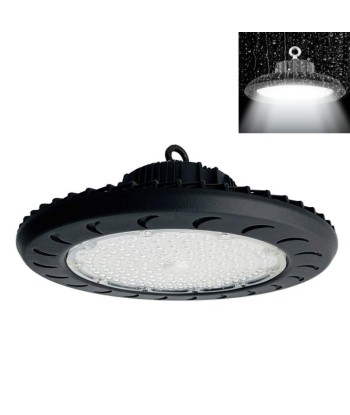 Suspension Industrielle HighBay UFO 200W IP65 NOIR Fin de série