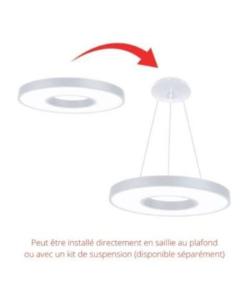 Plafonnier LED Blanc Rond 36W 50cm 2024