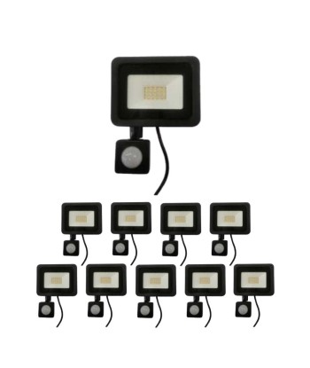 Projecteur LED 30W avec Détecteur de Mouvement Crépusculaire Extra Plat IP65 pas cheres