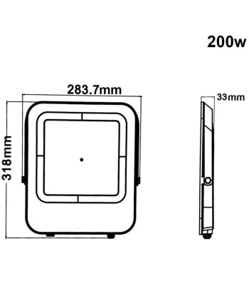 Projecteur Extérieur LED 200W IP65 Noir de France