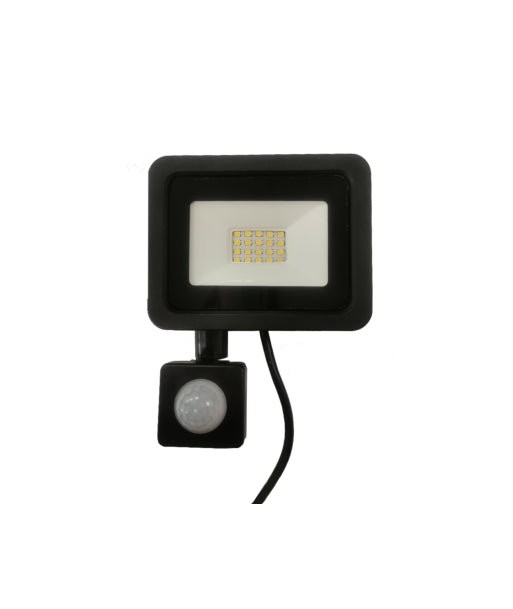 Projecteur LED Extérieur 20W IP65 NOIR avec Détecteur de Mouvement Crépusculaire offre 