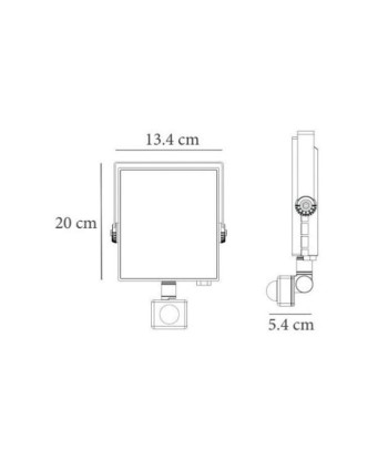 Projecteur LED Connecté WiFi RGBW 20W IP44 avec Détecteur de Mouvement Voir les baskets