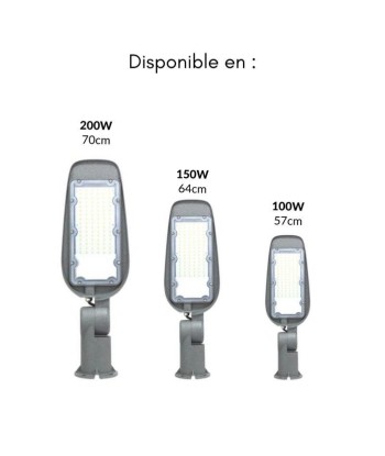 Luminaire LED Urbain 200W IP65 130° hantent personnes