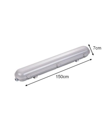 Réglette LED Étanche IP65 150CM 55W 120° avec Détecteur à prix réduit toute l'année