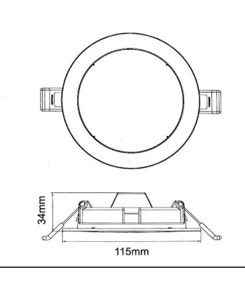 Downlight LED Slim Rond BLANC 12W Ø115mm les ligaments