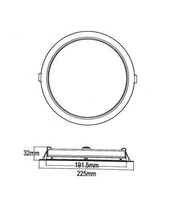 Downlight LED Slim Rond BLANC 24W Ø225mm votre