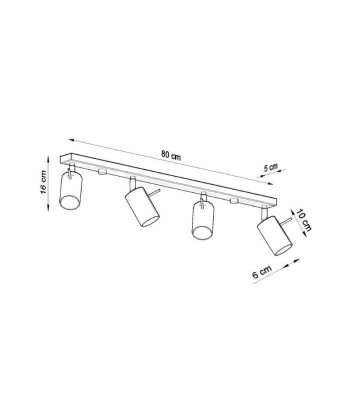 Plafonnier 4 Spots Orientables pour Ampoule GU10 vente chaude votre 