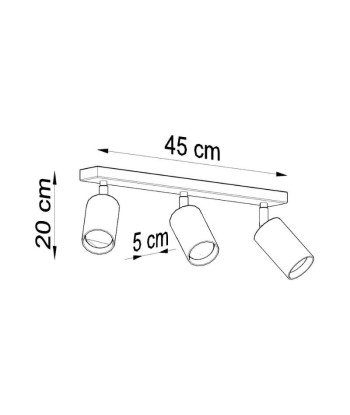 Plafonnier 3 Spots Orientables pour Ampoule GU10 suggérées chez