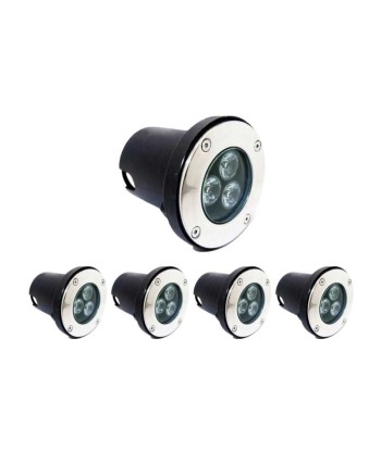 Spot LED Encastrable Extérieur IP65 220V Sol 3W 80° (Pack de 5) Découvrez la collection