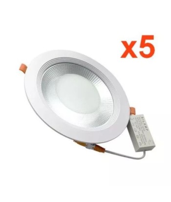 Spot LED Encastrable COB Rond 30W Ø225mm (Pack de 5) shop