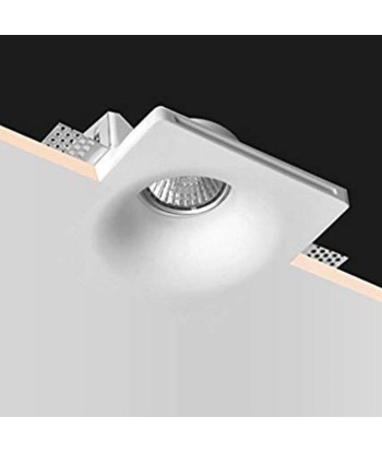 Kit Support Spot GU10 LED Carré Blanc Ø120mm avec Ampoule LED 6W ouvre sa boutique