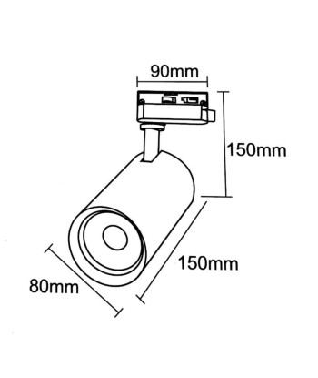 Spot LED sur Rail 30W 60° Monophasé Venez découvrir notre 