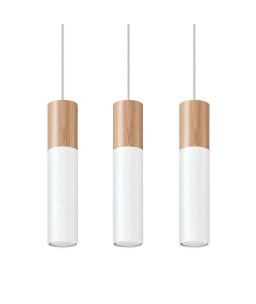 Suspension 3 Lampes Bois pour Ampoule GU10 pour bénéficier 