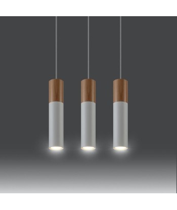 Suspension 3 Lampes Bois pour Ampoule GU10 pour bénéficier 