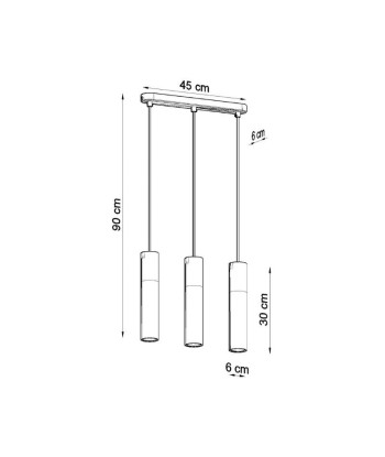 Suspension 3 Lampes Bois pour Ampoule GU10 pour bénéficier 