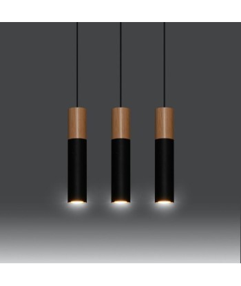 Suspension 3 Lampes Bois pour Ampoule GU10 pour bénéficier 