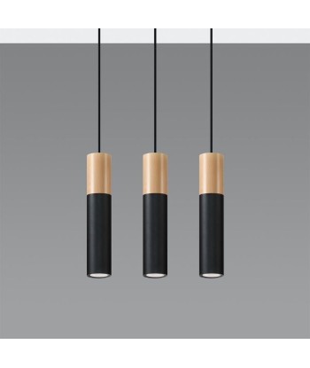 Suspension 3 Lampes Bois pour Ampoule GU10 pour bénéficier 