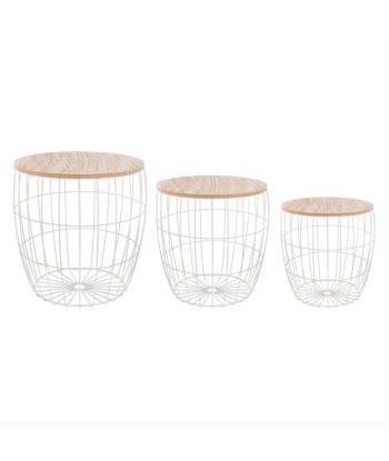 Lot de 3 Tables Bout de Canapé Rond Géométrique en ligne