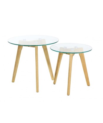 Table Gigogne Scandinave Ronde avec Relief x2 pas chere