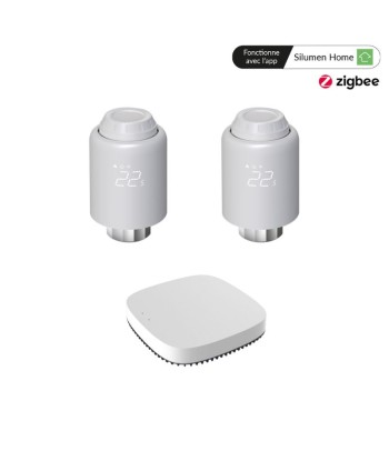 Kit de Têtes Thermostatiques Connectées Universelle + Passerelle ZigBee vous aussi creer 