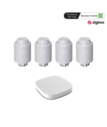 Kit de Têtes Thermostatiques Connectées Universelle + Passerelle ZigBee vous aussi creer 