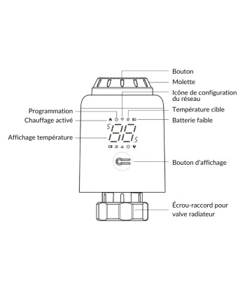 Kit de Têtes Thermostatiques Connectées Universelle + Passerelle ZigBee vous aussi creer 