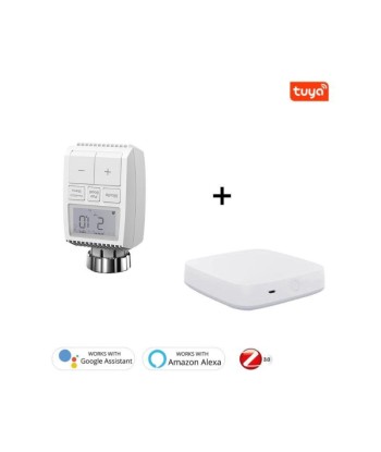 Kit de Têtes Thermostatiques Connectées Universelle avec Ecran LCD + Passerelle ZigBee Venez acheter