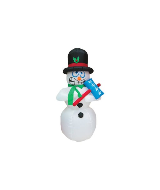 Bonhomme de Neige gonflable grelottant H. 1.80m de technologie