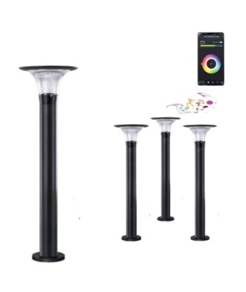 Bornes Solaires Connectées UFO RGBW IP65 60cm (Lot de 4) Le MVP de beaucoup