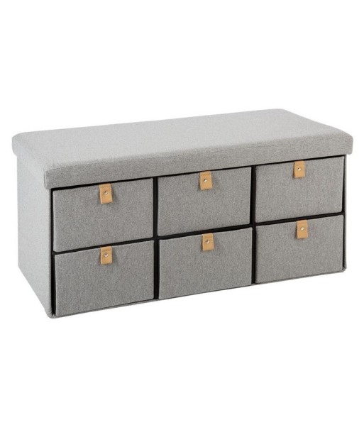 Coffre de Rangement Banc Suede GRIS 76cm à prix réduit toute l'année