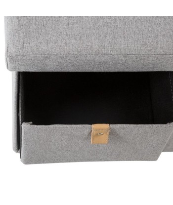 Coffre de Rangement Banc Suede GRIS 76cm à prix réduit toute l'année