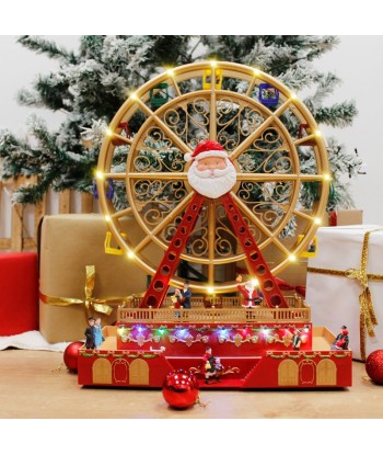 Grande Roue Village de Noël lumineux & musical H. 49cm Fin de série