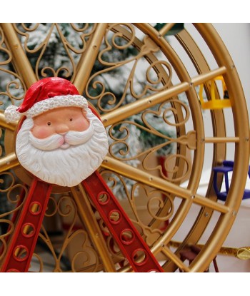 Grande Roue Village de Noël lumineux & musical H. 49cm Fin de série